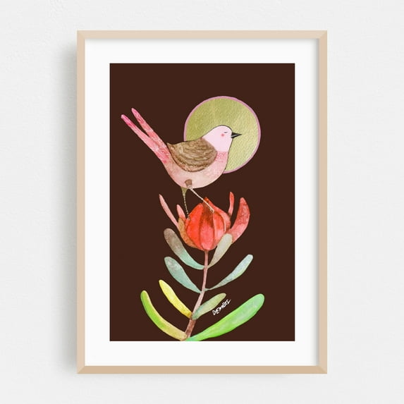 taiyo - Painting Oak Framed Wall Art Print 16 x 24 inches