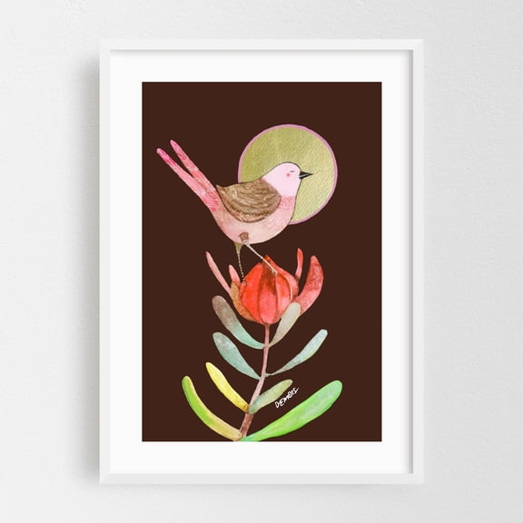 taiyo - Painting White Framed Wall Art Print 16 x 24 inches