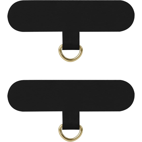 takyu Phone Tether Tab, 2 Pack Universal Safety Connector Without Adhesive Compatible for Most Smartphones (Black)