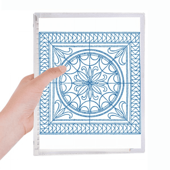 talavera style decorative blue pattern notebook loose diary refillable journal statiry