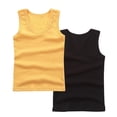 thumbnail image 1 of Dlentnea 2 Pack Boys Girls Undershirts Tank Top Cotton Soft Comfortable Undershirt Sleeveless Shirts for Kids, 1 of 3
