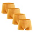 thumbnail image 1 of Dlentnea 4 Pack Boxer Briefs for Men's Underpants Mid Waist Breathable Seamless Solid Color Mens Underwear Everyday Panties, 1 of 2