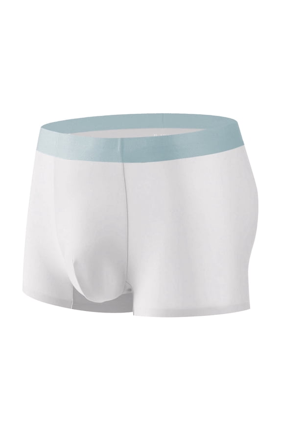 Boxer Briefs for Mens Seamless Supportive Underwear Solid Color Breathable Workout Everyday Panties