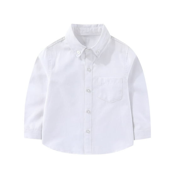 talentlend Boys Cotton Dress Shirts Button down Long Sleeve Cute Formal Wedding Outfits Casual Clothes