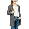 thumbnail image 1 of talentlend Girls Cardigan Open Front Casual Lightweight Long Cardigans Loose Cute Outerwear with Pockets, 1 of 7