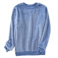 thumbnail image 1 of Dlentnea Men's Pajama Tops Long Sleeve Soft Fleece Winter Warm Pullover Flannel Sleepwear Lounge Clothes, 1 of 3