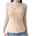 thumbnail image 1 of Dlentnea Tank Tops for Womens Cotton Spaghetti Strap Top Scoop Neck Sleeveless Summer Camisole Loungewear Shirt, 1 of 5