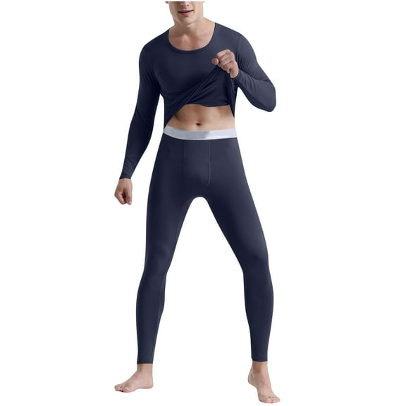 talentlend Thermal Underwear Set for Mens Long Sleeve Layer Tops Base Layer Lightweight Tight Pants Bottoms