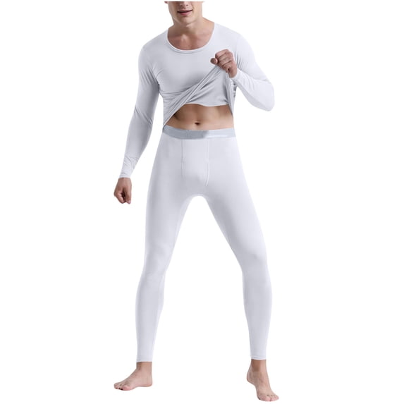 talentlend Thermal Underwear Set for Mens Long Sleeve Layer Tops Base Layer Lightweight Tight Pants Bottoms
