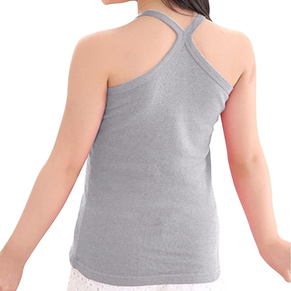 Dlentnea Toddler Girls Tank Top Spaghetti Strap Camis Racerback Summer Sleeveless Solid Color Dancewear Clothes