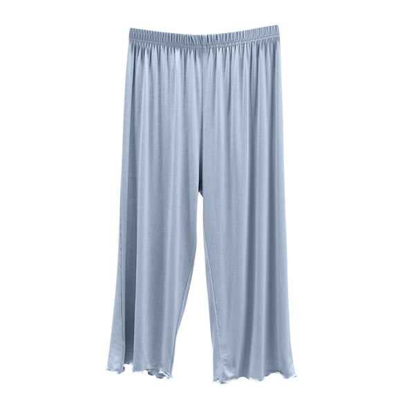Dlentnea Womens Capri Pajama Soft Casual Loose Comfortable Lightweight Lounge Pant Bottoms Sleepwear M-2XL