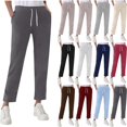 thumbnail image 1 of Dlentnea Womens Plus Size Sweatpants Comfortable Casual Loose Drawstring Joggers Lounge Pants with Pockets, 1 of 7