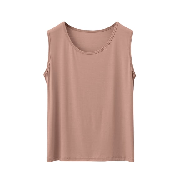 Dlentnea Womens Tank Tops Summer Casual Soft Crew Neck Sleeveless Top Loose Comfortable Loungewear Shirts M-4XL