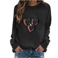 thumbnail image 1 of Dlentnea Womens Valentine's Day Sweatshirt Crewneck Pullover Shirts Graphic Heart Long Sleeve Sweatshirts Tops, 1 of 3