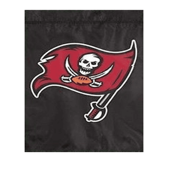 tampa bay black Single Sided Heavy Duty Mini Garden Flag Applique & Embroidered 15"x10.5"