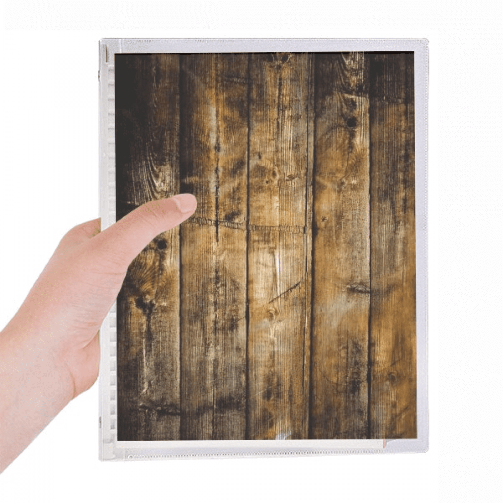 tan black wood retro olded irregular notebook loose diary refillable journal statiry