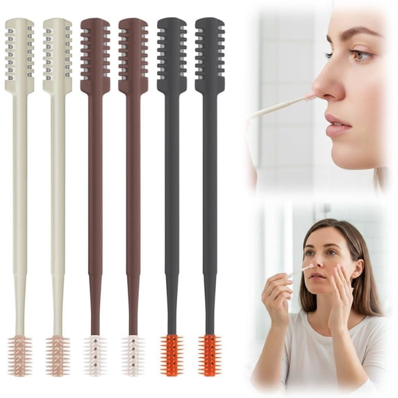 tangyin Nasal Hair Cutter, 2026 New 2-in-1 Double Sided Nose Hair Trimmer, Portable Nasal Clippers, Manual Nose Hair Remover Tool for Men and Women (Multicolor 6PCS)