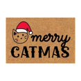 tangyuanzzz Carpet Christmas Door Mat Cat Merry Christmas Door Mat Wool