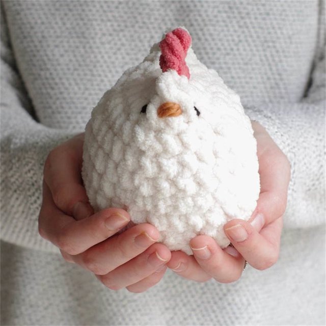 tangyuanzzz Easter Gifts Adorable Hand Knitted Chicken Plush Toy Cute