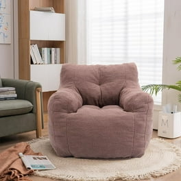 Lumaland Luxury 7-Foot Bean Bag Chair with MicroSuede Cover Dark Grey, Machine