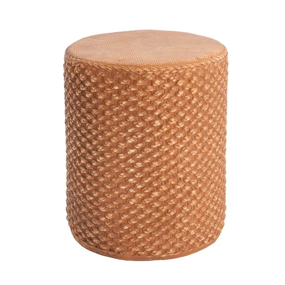 taoruifang Outdoor All-Weather Resilience Synthetic Rattan Round End Table, Brown