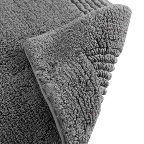 taoruifang Reversible Bath Rug Charcoal 21x34" 100% Cotton Tufted 3000 GSM Bath Rug