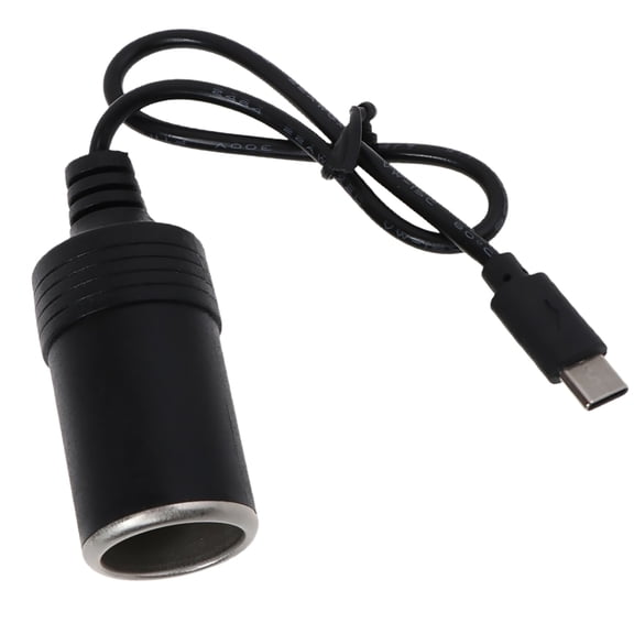 tapdra USB-C to Car Cigarette Lighter Adapter, Black
