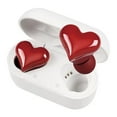 thumbnail image 1 of tapify In-Ear Cell Phone Heart-Shaped Bluetooth Headsets, Red, 1 of 2