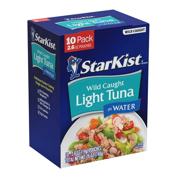 StarKist Chunk Light Tuna 10 Pack – Gluten-Free, Soy-Free, 70 Calories