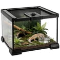 thumbnail image 1 of Mini Reptile Glass Terrarium 7.9 x 7.9 x 5.7", Full View Rainforest Vivarium Tank, Stackable Amphibian Enclosure Cage for Turtles, Geckos, Frogs, Hermit Crabs, No Installation Needed, 1 of 6