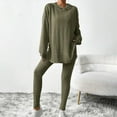 thumbnail image 1 of tarylea 2 Piece Lounge Sets for Women Ribbed Knitted Long Sleeve Hoodies Slim Fitted Leggings Casual Fall Comfy Outfits, 1 of 9