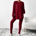 thumbnail image 1 of tarylea 2 Piece Lounge Sets for Women Ribbed Knitted Long Sleeve Hoodies Slim Fitted Leggings Casual Fall Comfy Outfits, 1 of 9