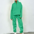 thumbnail image 1 of tarylea 2 Piece Sets for Women Sweatsuits Long Sleeve Standing Collar Pullover Cinch Bottom Trousers Casual Loose Fall Tracksuits, 1 of 9