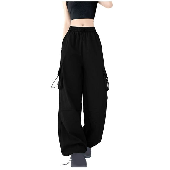 tarylea 2pc Sweatpants for Women Elastic Waist Drawstring Trousers Cinch Bottom Solid Color Pants with Pockets Running Athletic Pants