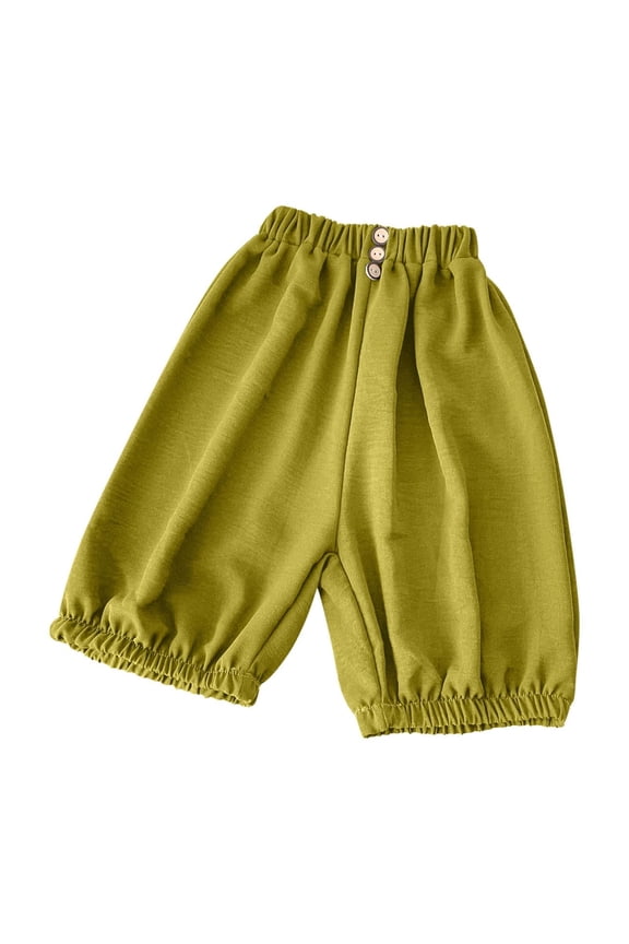 Baby Clothes Boys Girls Joggers Newborn High Waisted Cinch Bottom Sweatpants Infant Solid Color Track Pants