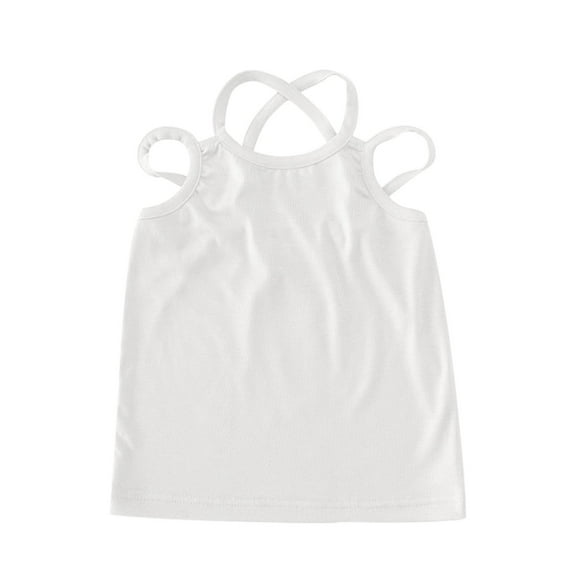 tarylea Baby Clothes Girls Camisole Top Spaghetti Strap Cotton Tank Top Soft Cami Top Solid Color Sleeveless Shirts