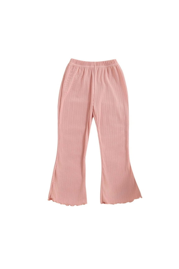 Baby Clothes Toddler Boys Girls Flare Pants Newborn High Waisted Pants Infant Bell Bottom Trousers