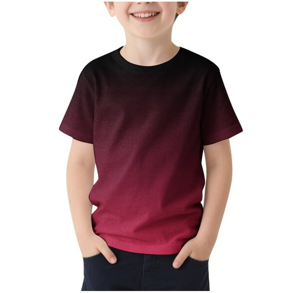 tarylea Baby Clothes Toddler Boys Girls T Shirts Short Sleeve Shirts Crewneck Gradient Color Tees
