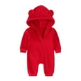 thumbnail image 1 of tarylea Baby Clothes for Toddler Girls Boys Full Zipper Hoodies Rompers Solid Color Long Sleeve Jumpsuits Casual Fall Comfy Outwear Outfits for 3-24 Months, 1 of 8