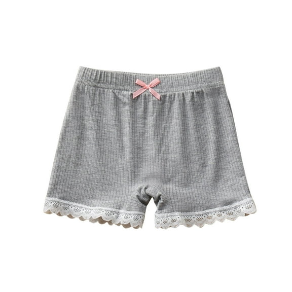 tarylea Baby Clothes Toddler Girls Cotton Shorts Elastic Waist Pull on Bottom Shorts Lace Hem Cute Tight Shorts