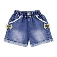 thumbnail image 1 of tarylea Baby Clothes Toddler Girls Jeans Shorts Elastic Waisted Denim Shorts Wide Leg Pull on Summer Shorts, 1 of 3