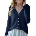 thumbnail image 1 of tarylea Baby Clothes for Girls Boys V Neck Button down Knitted Cardigan Solid Color Long Sleeve Sweater Casual Fall Comfy Toddler Tops for 6-15 Years, 1 of 3