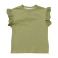 thumbnail image 1 of tarylea Baby Girls Cotton T Shirts Newboran Ruffle Plain Tank Tops Infant Short Sleeve Solid Color Basic Blouses, 1 of 3