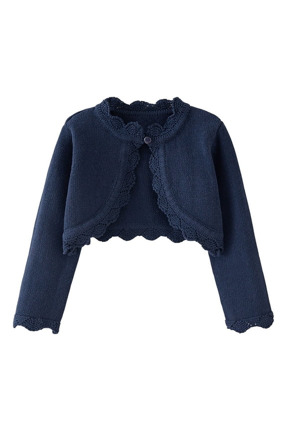 Baby Toddler Clothes for Girls Crew Neck Solid Color Cardigan Long Sleeve Loose Crop Tops Casual Trendy Dressy Blouse Fall Breathable Dailywear Infant Tops for 12 Months-14 Years