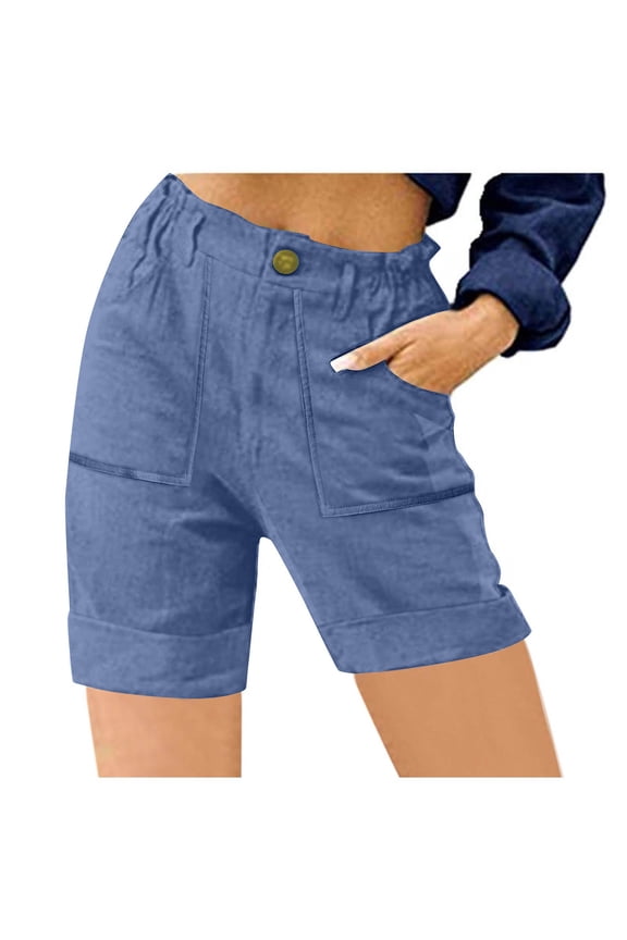 Business Casual Shorts for Women High Waisted Dress Shorts Roll up Work Office Shorts with Pockets