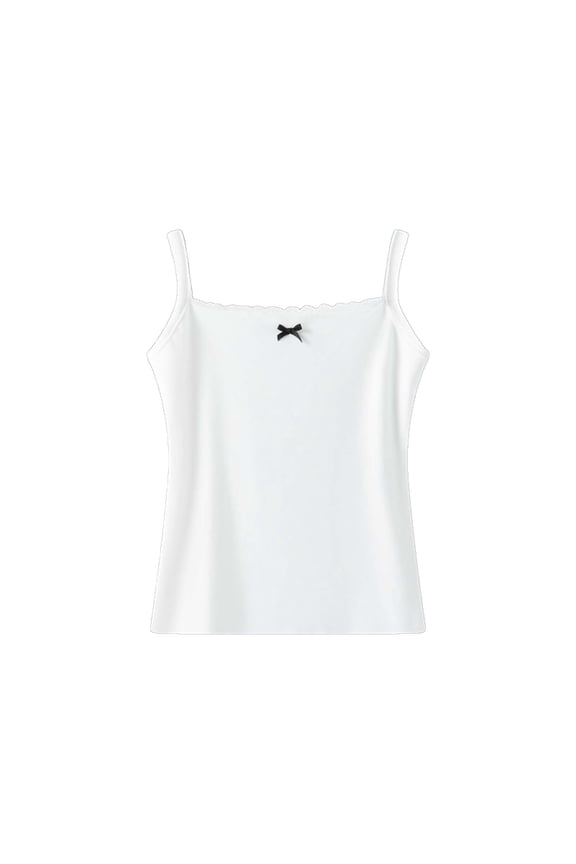 Camisole Tank Tops for Women Lace Neck Spaghetti Straps Seamless Fitted Soft Sleeveless Undershirt