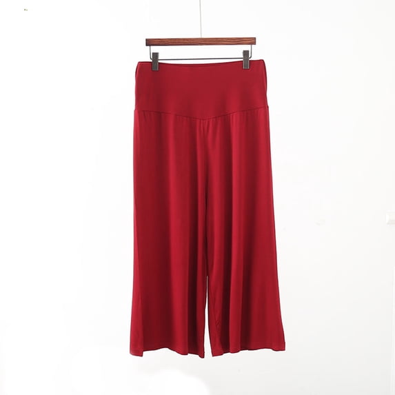 tarylea Capri Pants for Women High Rise Wide Leg Loose Lounge Trousers Casual Comfy Summer Dailywear Thin Pants