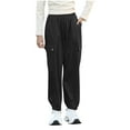 thumbnail image 1 of tarylea Cargo Joggers for Boys Girls High Waisted Sweatpants Solid Color Track Pants with Pockets, 1 of 4