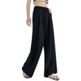 thumbnail image 1 of tarylea Cargo Pants for Women High Waist Cinch Bottom Pants Wide Leg Solid Color Trousers with Pockets Casual Loose Athletic Pants, 1 of 5