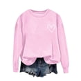 thumbnail image 1 of tarylea Crew Neck Sweatshirt for Women Cute Love Heart Printed Long Sleeve Pullover Tops Casual Comfy Loose T-Shirt Tops, 1 of 4